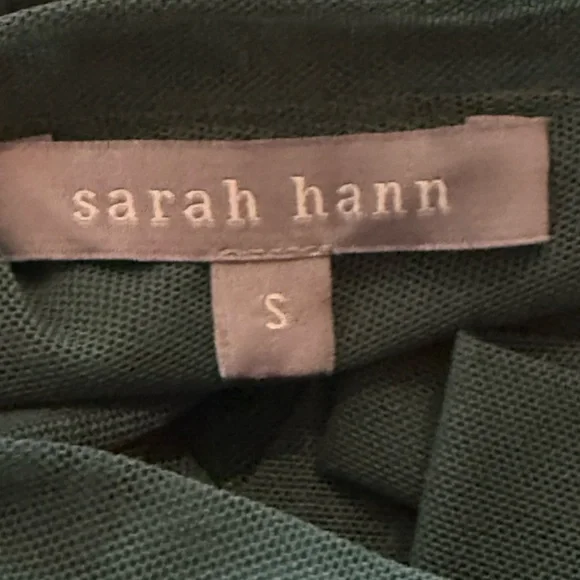 Anthropologie Sarah Hann green blouse with tie back - size small - Picture 5 of 6